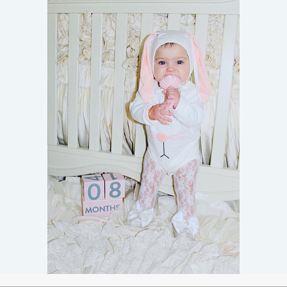Bunny bonnet and onesie